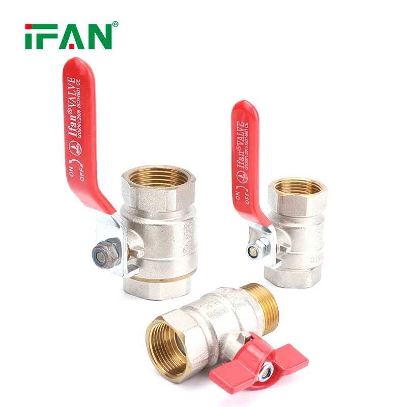 BSP صمام الكرة النحاسية الملولبة